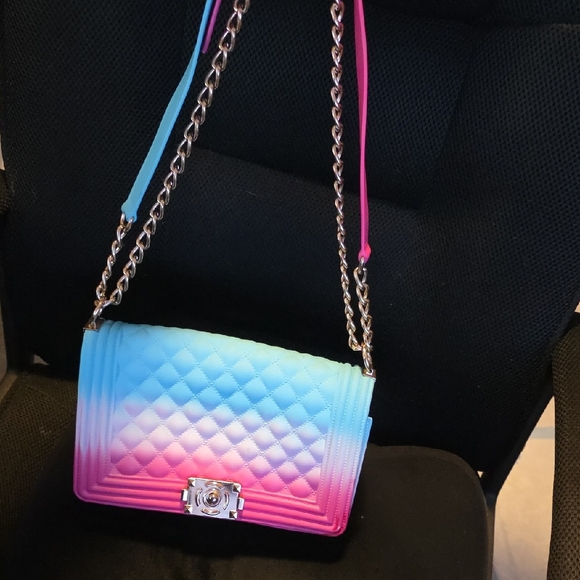 Handbags - Hard Case Shoulder/Crossbody Quilted Chain Bag